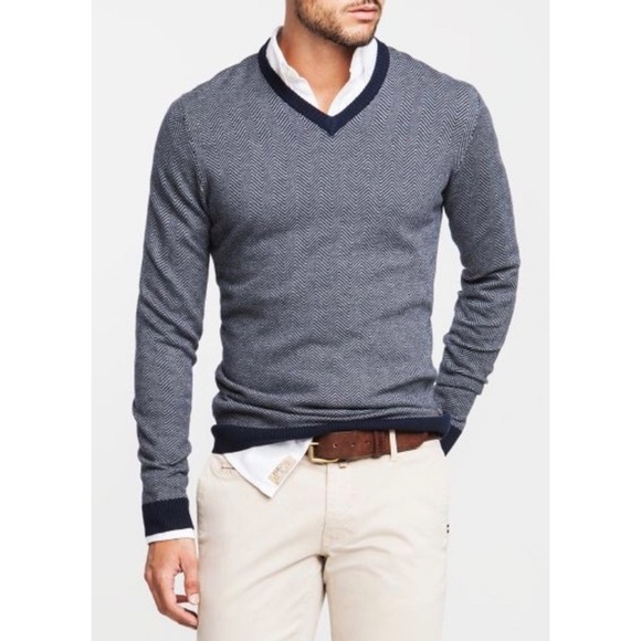 NWT Calvin Klein CK Wool V Neck Sweater Gray L - Picture 8 of 9